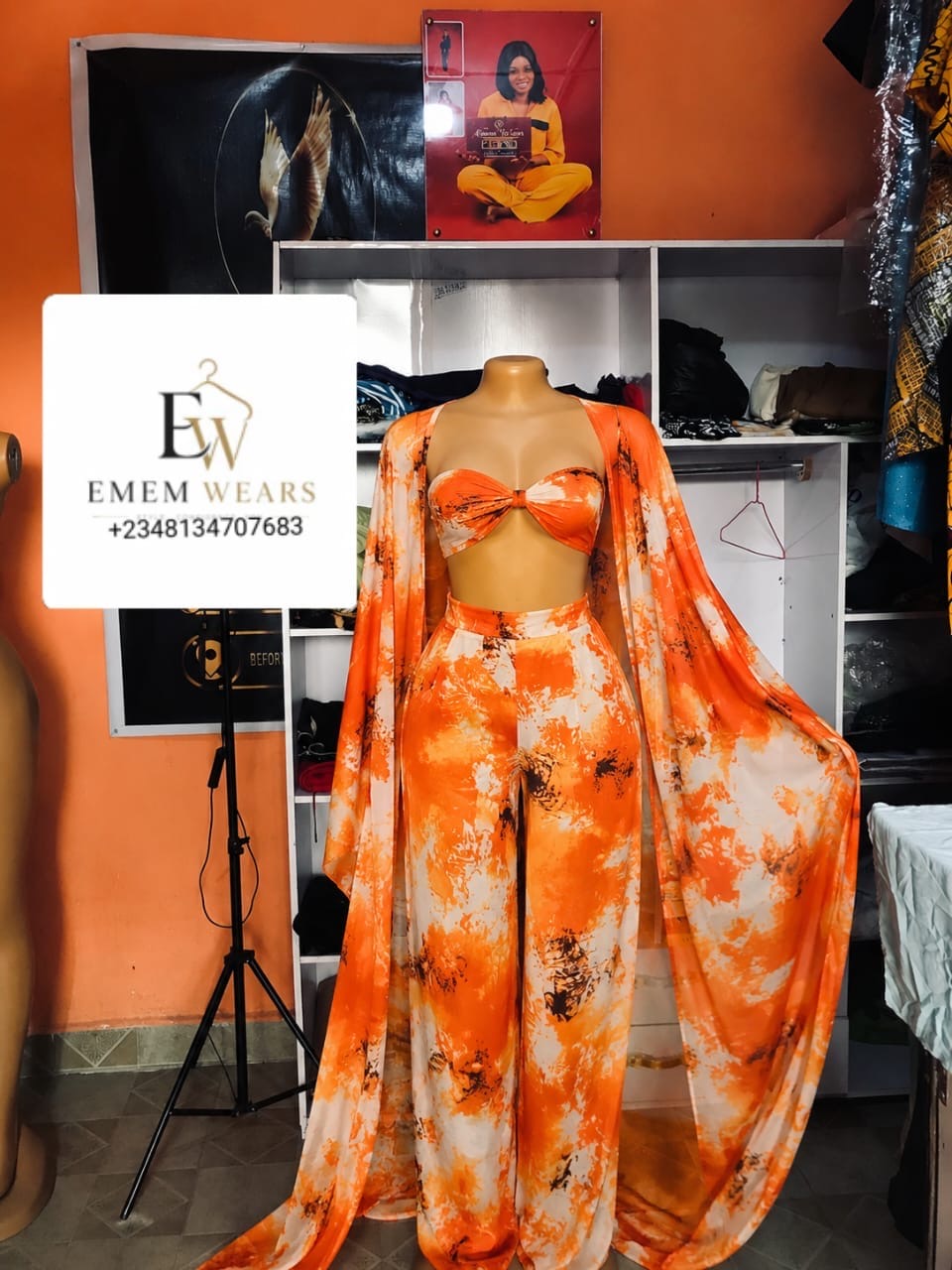 Dye orange 3 piece